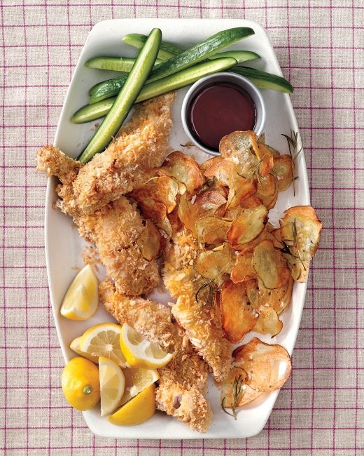 Baked fish and chips