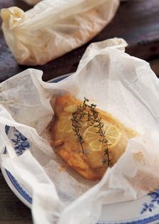 Baked fish parcels