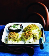 Baked fish with an herb and lemon crust