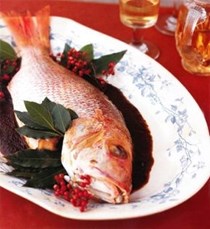 Baked fish with rice and eggplant (Moussaka di pesce)