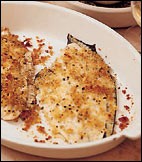 Baked flounder with Parmesan crumbs