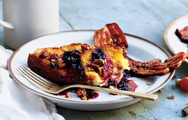 Baked French toast with pecan crumble