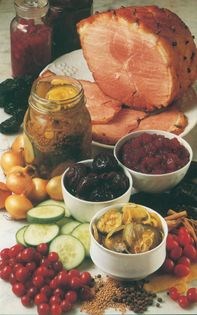 Baked glazed gammon
