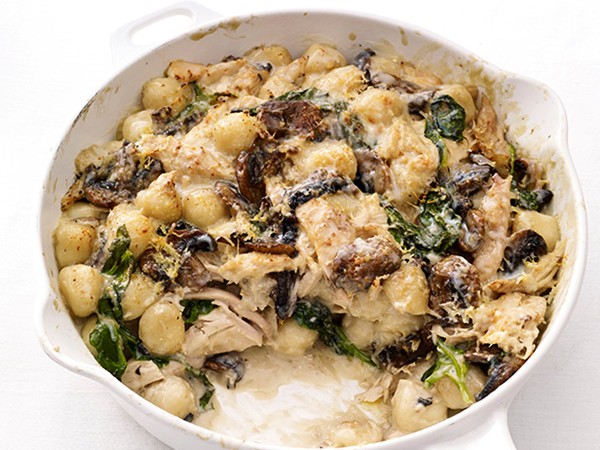 Baked gnocchi with chicken