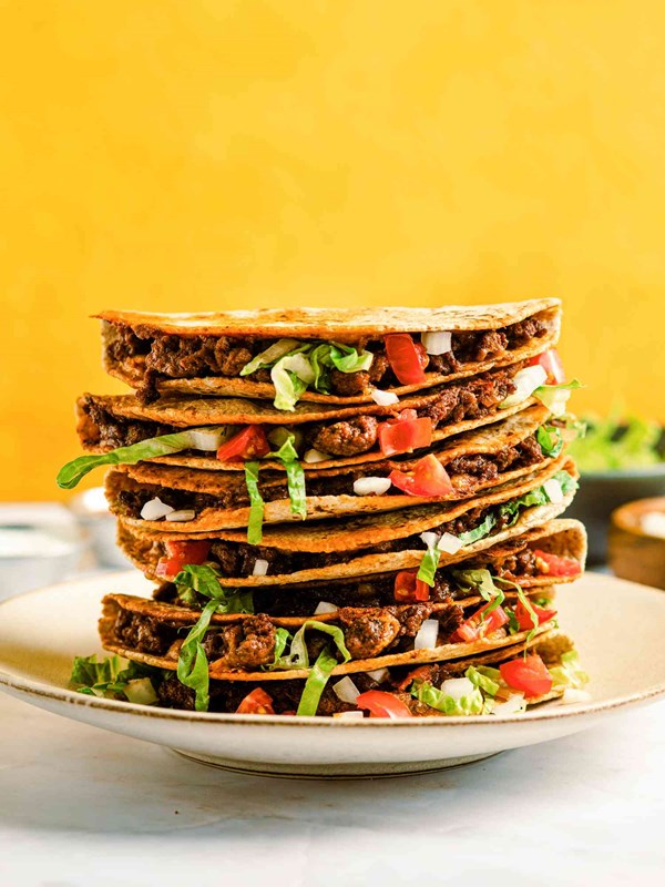 Baked ground beef tacos
