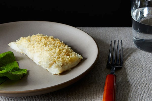 Baked halibut