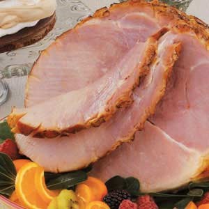 Baked ham with orange glaze