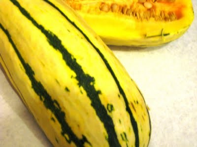 Baked heirloom squash with brown sugar and butter