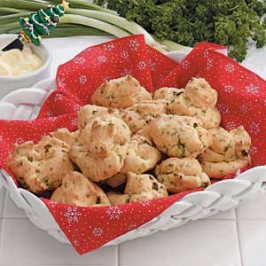 Baked herb puffs