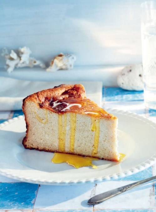 Baked honey cheesecake (Melopita)