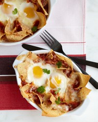 Baked huevos rancheros