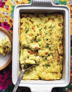 Baked, Isthmus-style mashed potatoes (Papa Istmeña)