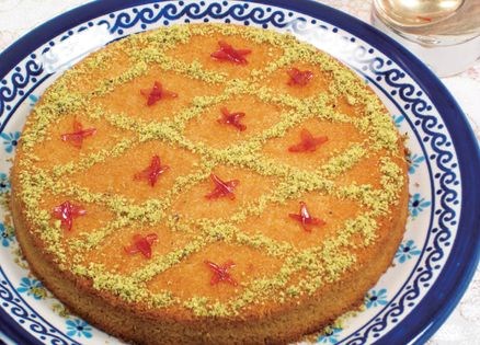 Baked kataifi with cream (Knefi bi kushta)