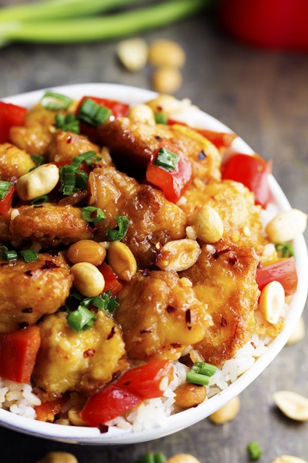 Baked kung pao chicken
