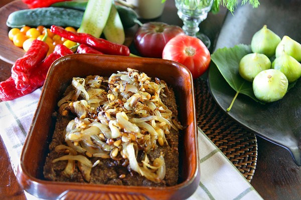 Baked Lebanese kibbe