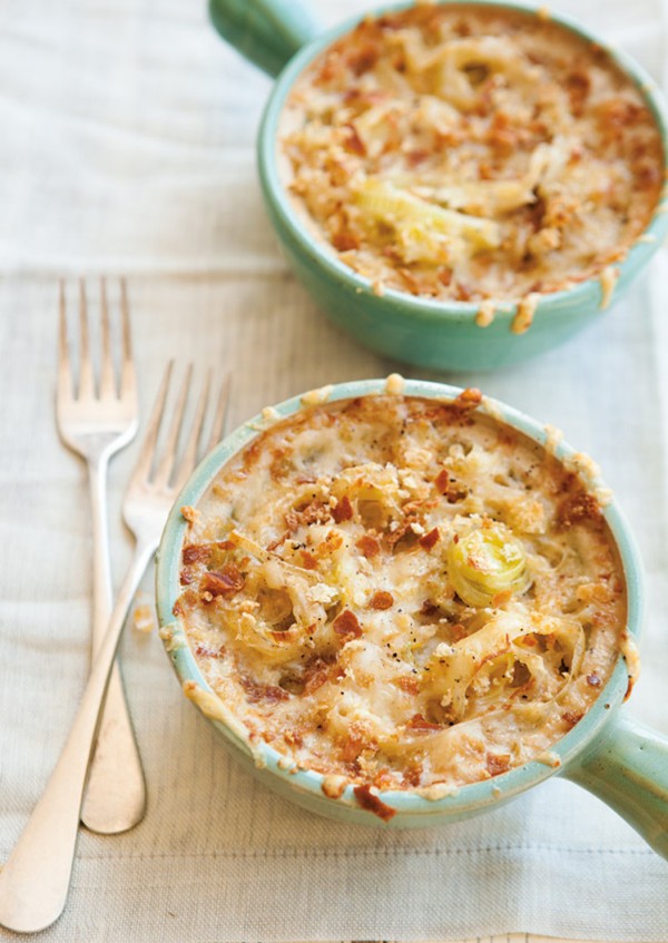 Baked leeks with bread crumbs