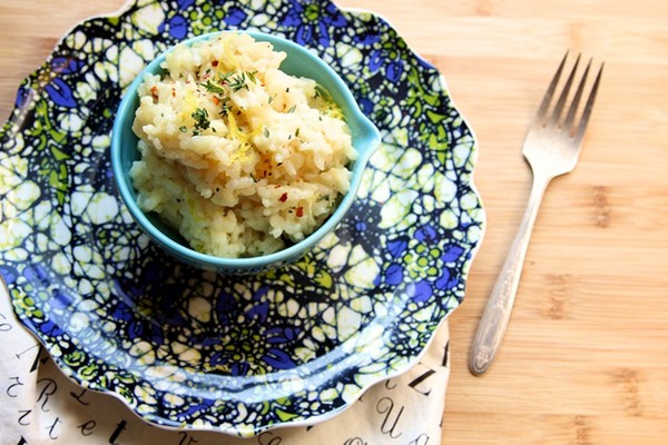 Baked lemon risotto