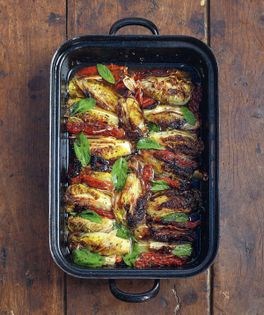 Baked lettuce with mint