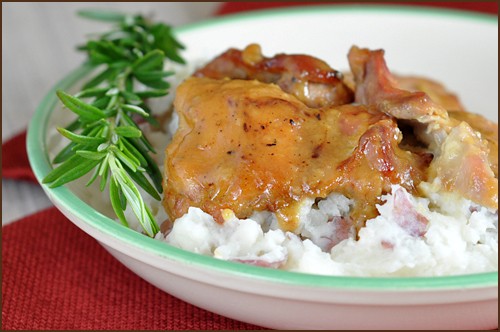 Baked maple-mustard chicken