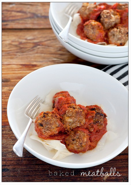 Baked meatballs