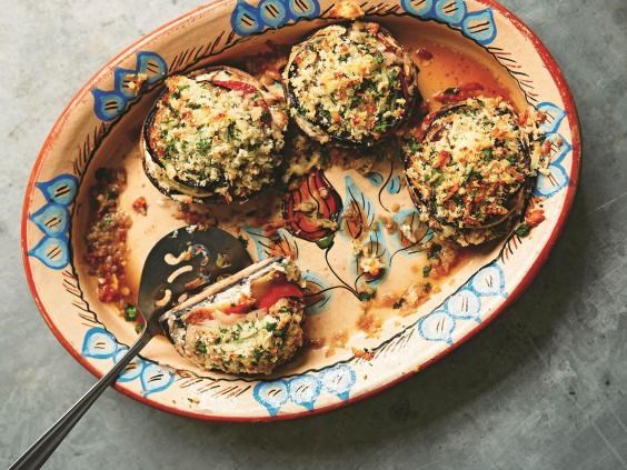 Baked mushroom mini moussakas