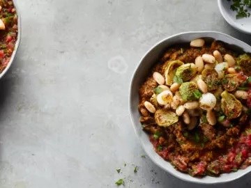 Baked mushroom polenta bowls