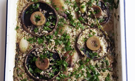 Baked mushroom rice