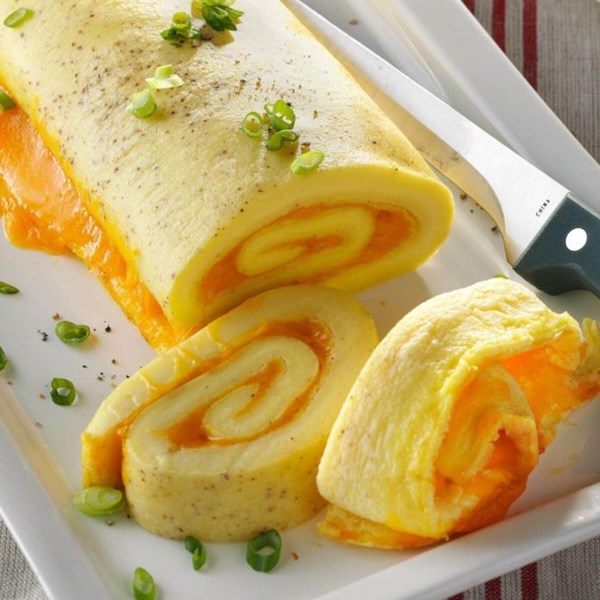 Baked omelet roll