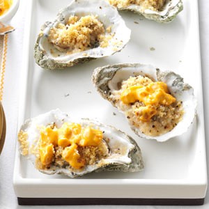 Baked oysters with tasso cream