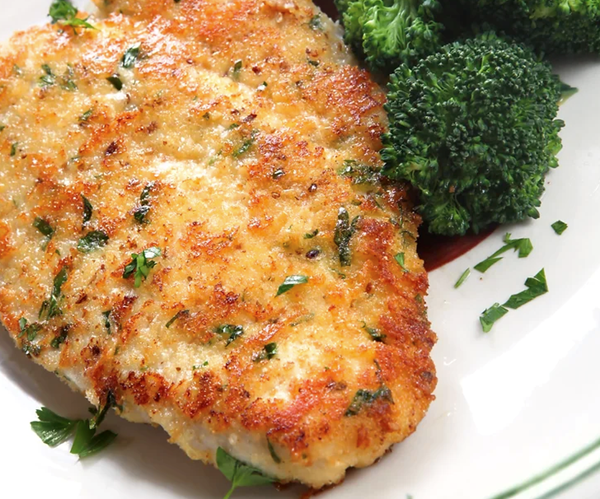 Baked Parmesan-crusted chicken