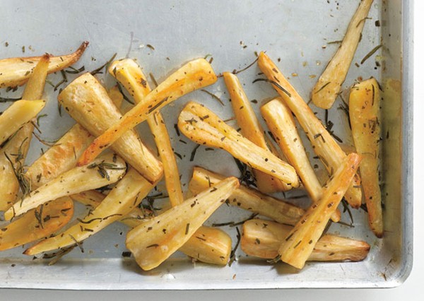 Baked parsnip fries with rosemary