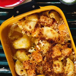 Baked pasta with pumpkin