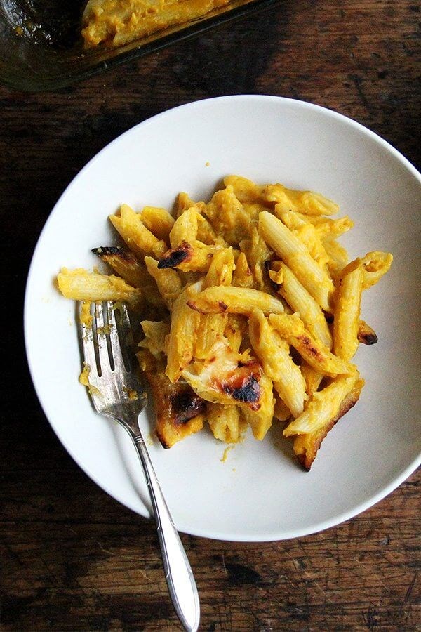 Baked penne with butternut squash-sage sauce
