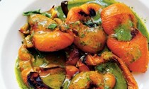 Baked peppers with a summer sauce