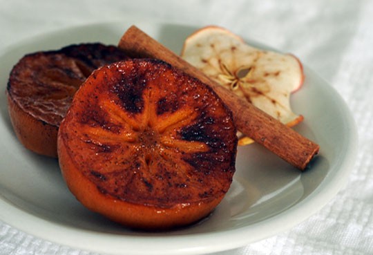 Baked persimmons