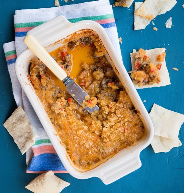 Baked pimento cheese and sausage