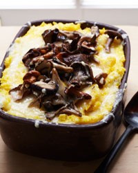Baked polenta with mushrooms