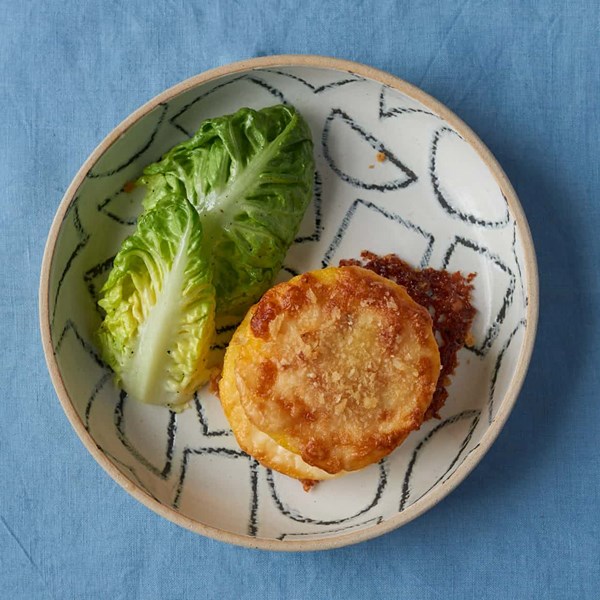 Baked polenta with Taleggio