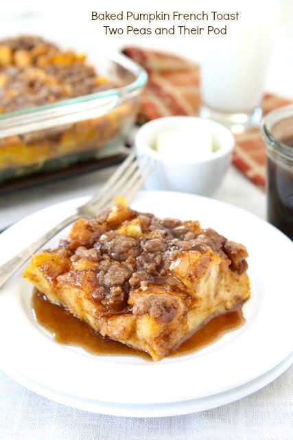 Baked pumpkin French toast
