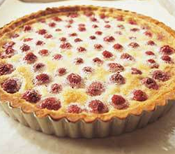 Baked raspberry tart