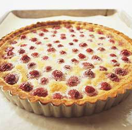 Baked raspberry tart