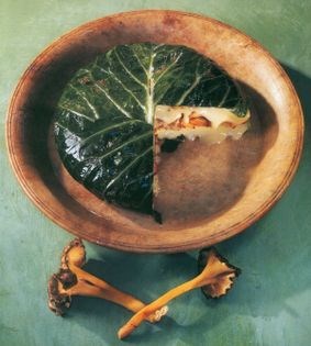 Baked Reblochon in Savoy cabbage