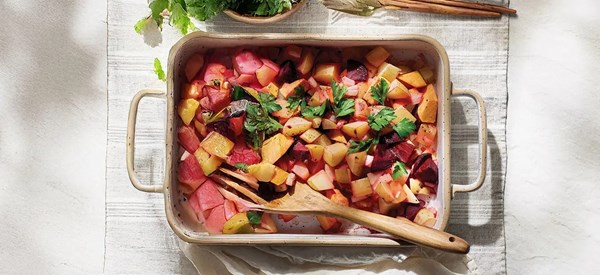 Baked red flannel hash
