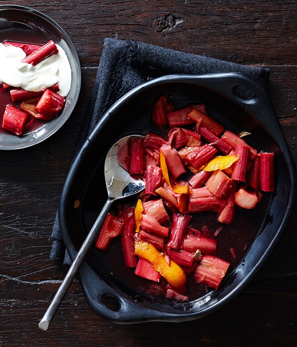 Baked rhubarb with orange and star anise