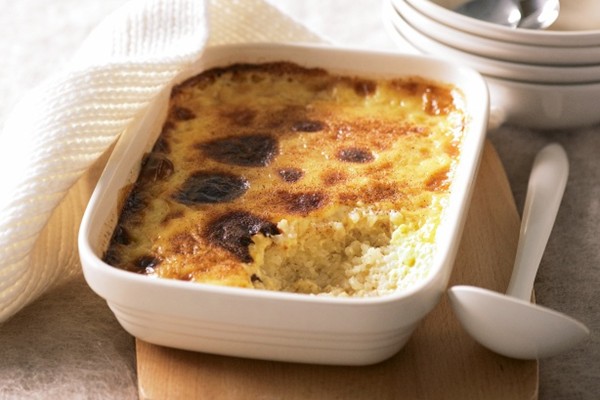 Baked rice pudding