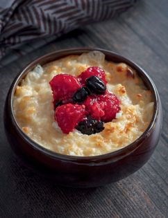 Baked rice pudding with Drambuie