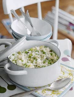 Baked risotto primavera