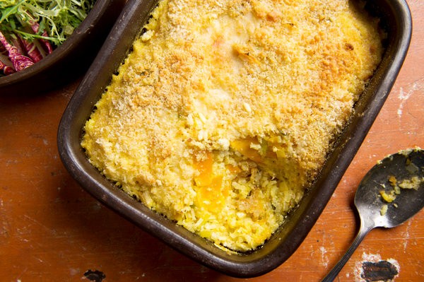 Baked risotto with winter squash