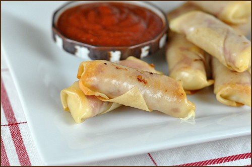Baked salami mozzarella bites