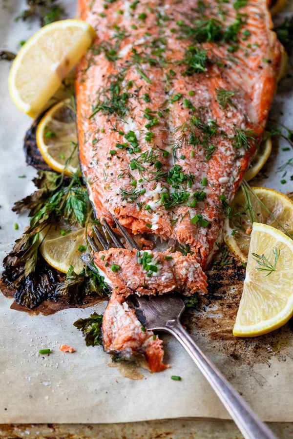 Baked salmon